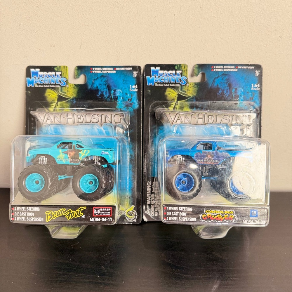 Muscle Machines Van Helsing Monster Truck Lot Bear Foot Carolina Crusher NEW